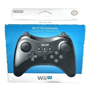 Official Nintendo Wii U Pro Controller Black Brand New Factory Sealed